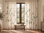 Voilage botanique aux camélias et oiseaux — vue 5