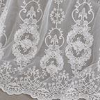 Voilage blanc à broderies florales — vue 6